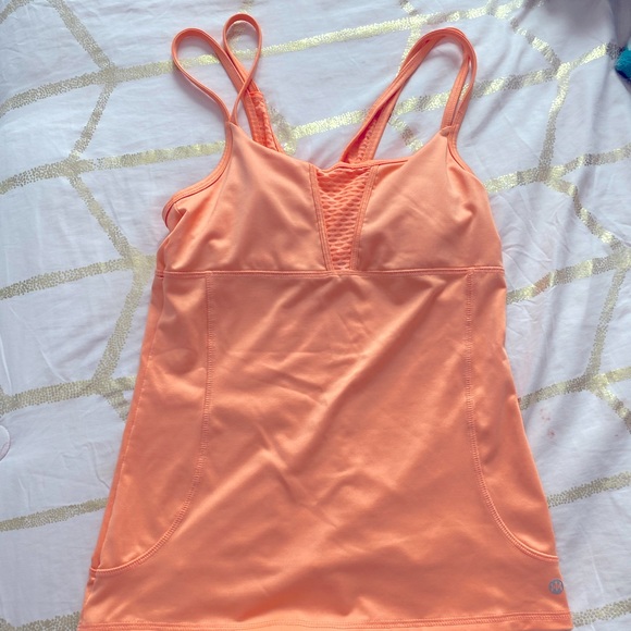 🧡KYODAN 🧡athletic tank top in Neon Orange. Built in bra . Size small. - Picture 3 of 9